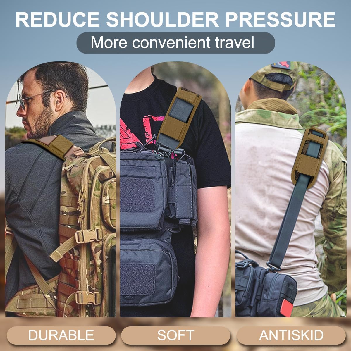 ZINZ 2-Pack Universal Shoulder Pad with Ultra Thick Cushion for Bag Luggage Bag Crossbody, Plus Long & Anti-Slip & Breathable,CA01FL02