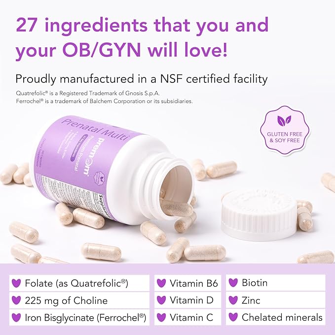 Premom Water Based Fertility Lubricant + Premom Multivitamin for Women - Prenatal Formula Vitamin Supplements