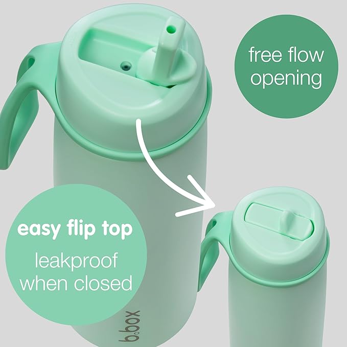 b.box Triple Insulated 23oz Water Bottle w/Stainless Steel Straw. 44 Hours Cold. Leak Proof Tumbler with Lid and Straw for Travel, Gym & School. BPA Free Sports Water Bottles.