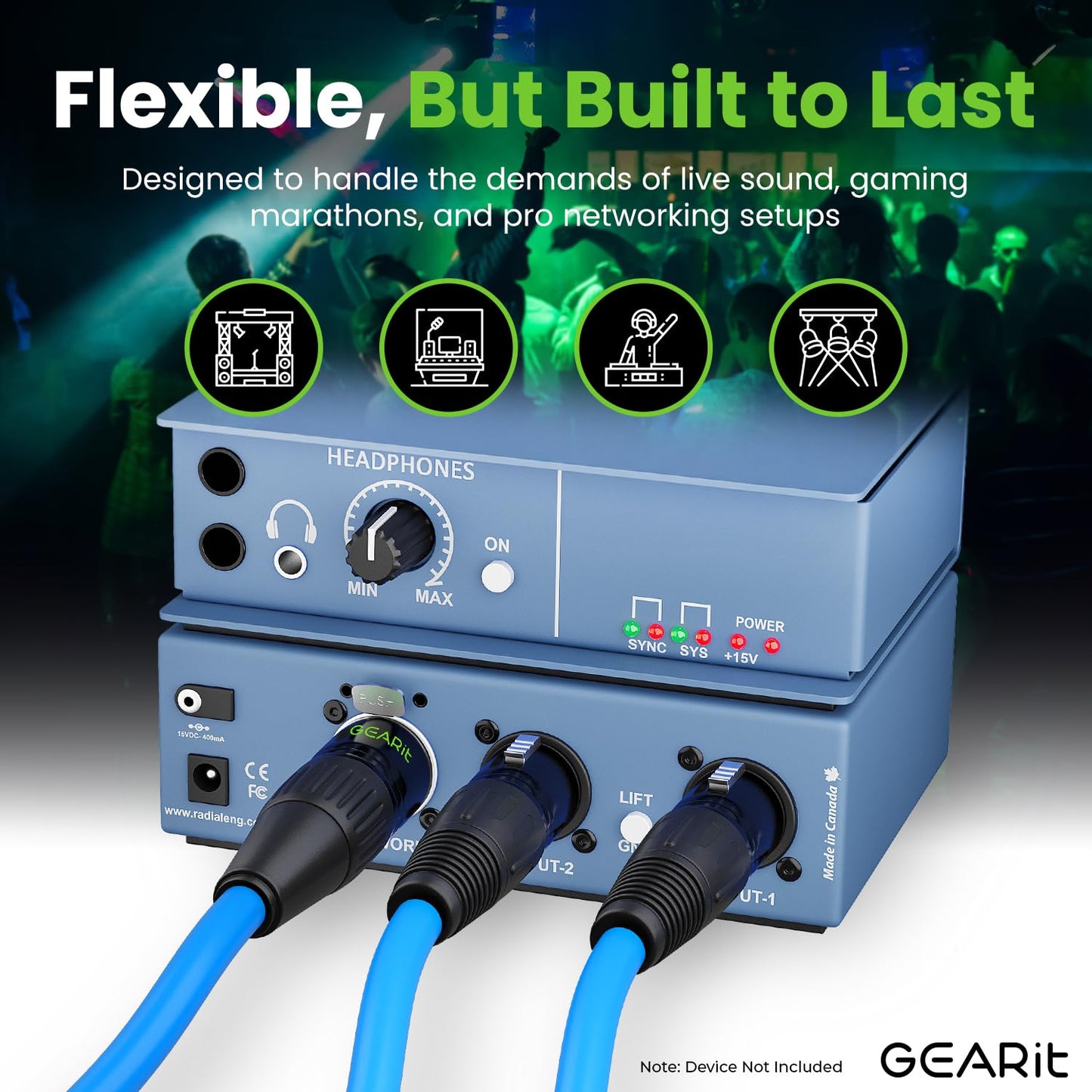 Gearit Shielded Cat6 Ethercon Cable (100 Feet) Professional Audio & Lighting Rj45 Ethercon-Compatible Cable For Studio, Stage, C