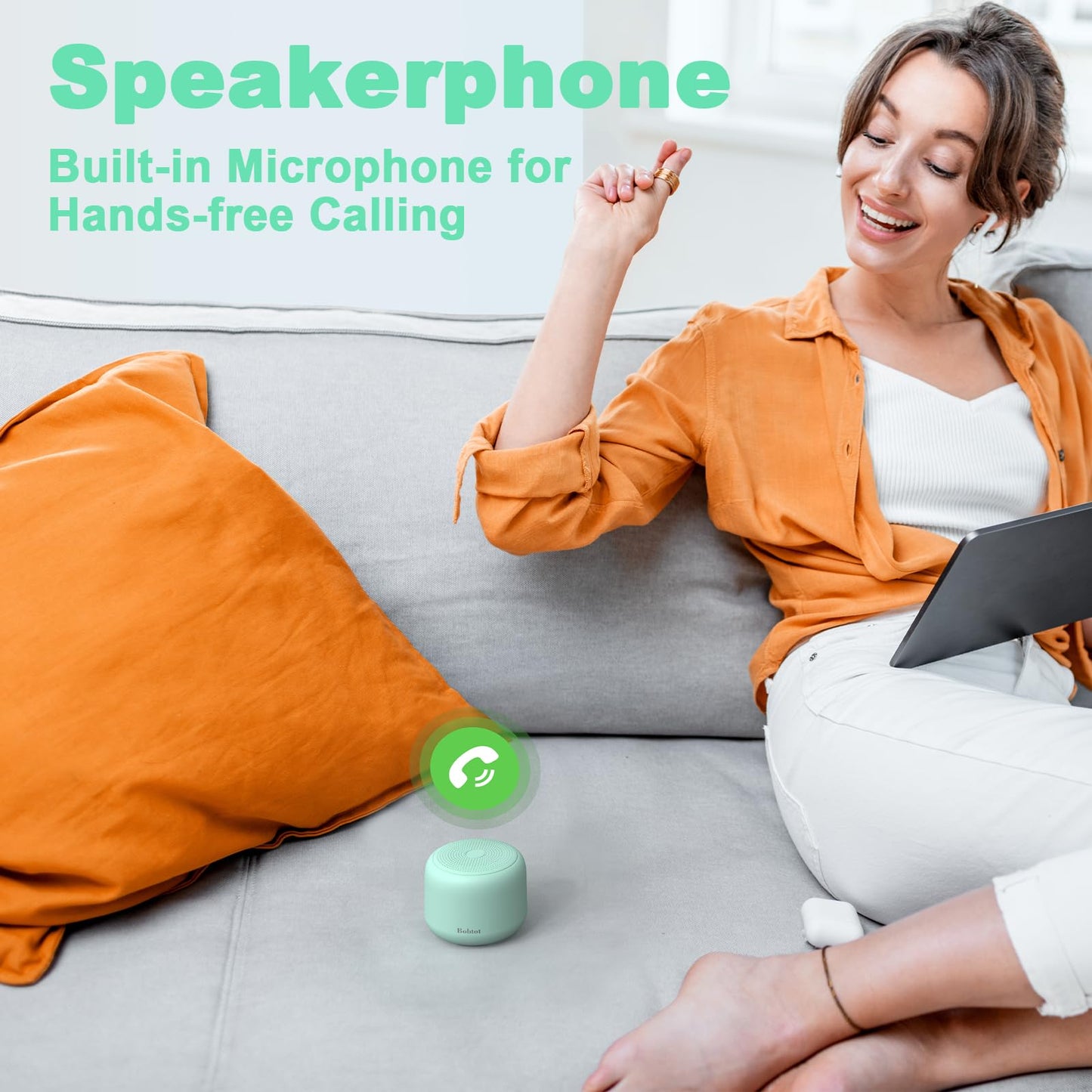 Bobtot Portable Bluetooth Speakers With Strap Easy To Carry, Wireless Ipx5 Waterproof Mini Speaker With Loud Stereo Sound, 20 Ho