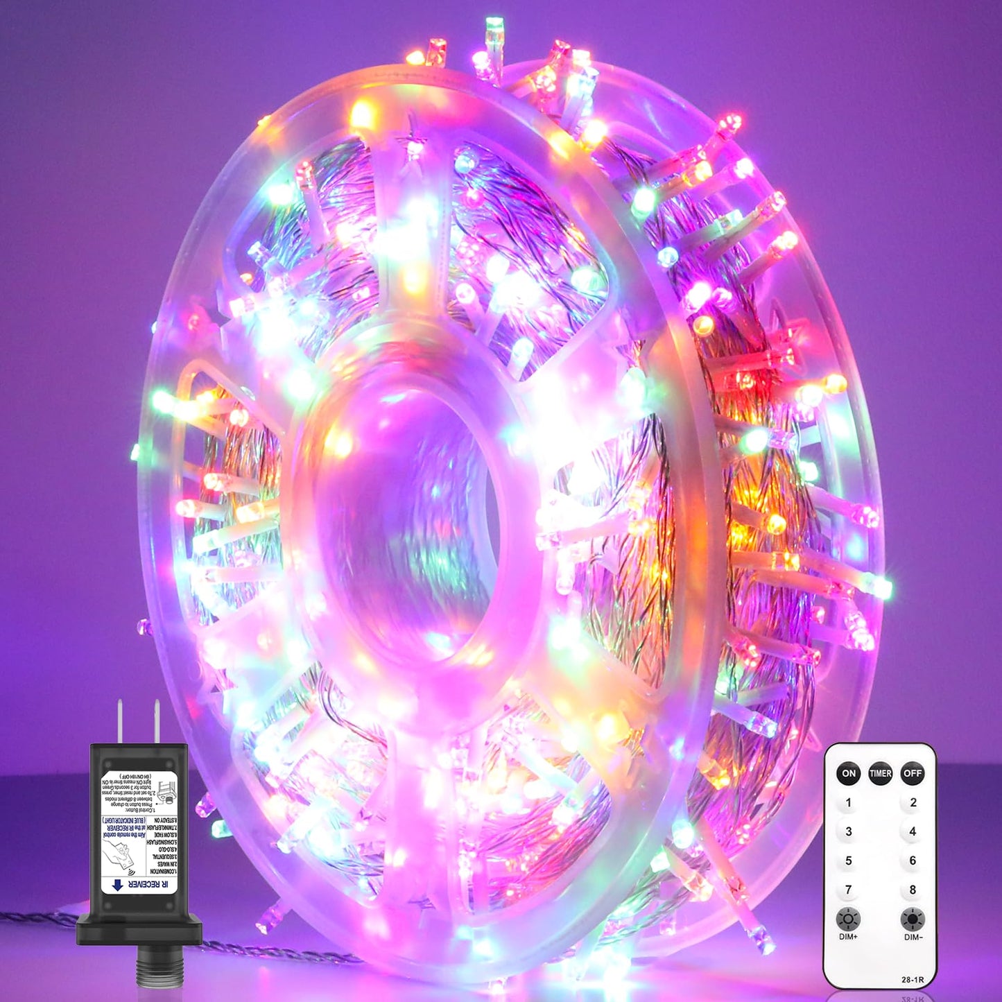 Soiarllt 600 Led Christmas Lights  246Ft Outdoor Waterproof String Lights With Remote  Timer & Memory Function & 8 Modes  Twinkle Lights Plug In For Christmas Tree  Patio  Outside. Multicolor