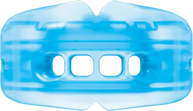 Double Braces Strapless Mouth Guard, Blue, Adult