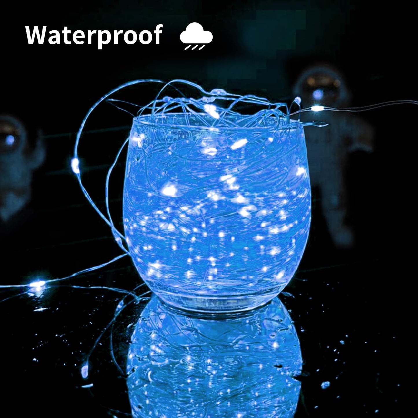 Solar String Lights Outdoor  99 Feet 300 Leds 8 Modes Solar Fairy Lights  Waterproof Outdoor Light For Patio Garden Yard Christmas Tree Halloween Wedding Party Decorations  Blue