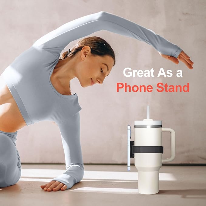 SHANSHUI Stanley Phone Holder Strap, Adjustable Strap for Watter Bottle Compatible with Magsafe for iPhone & AirPods, Stanley Cup Accessories