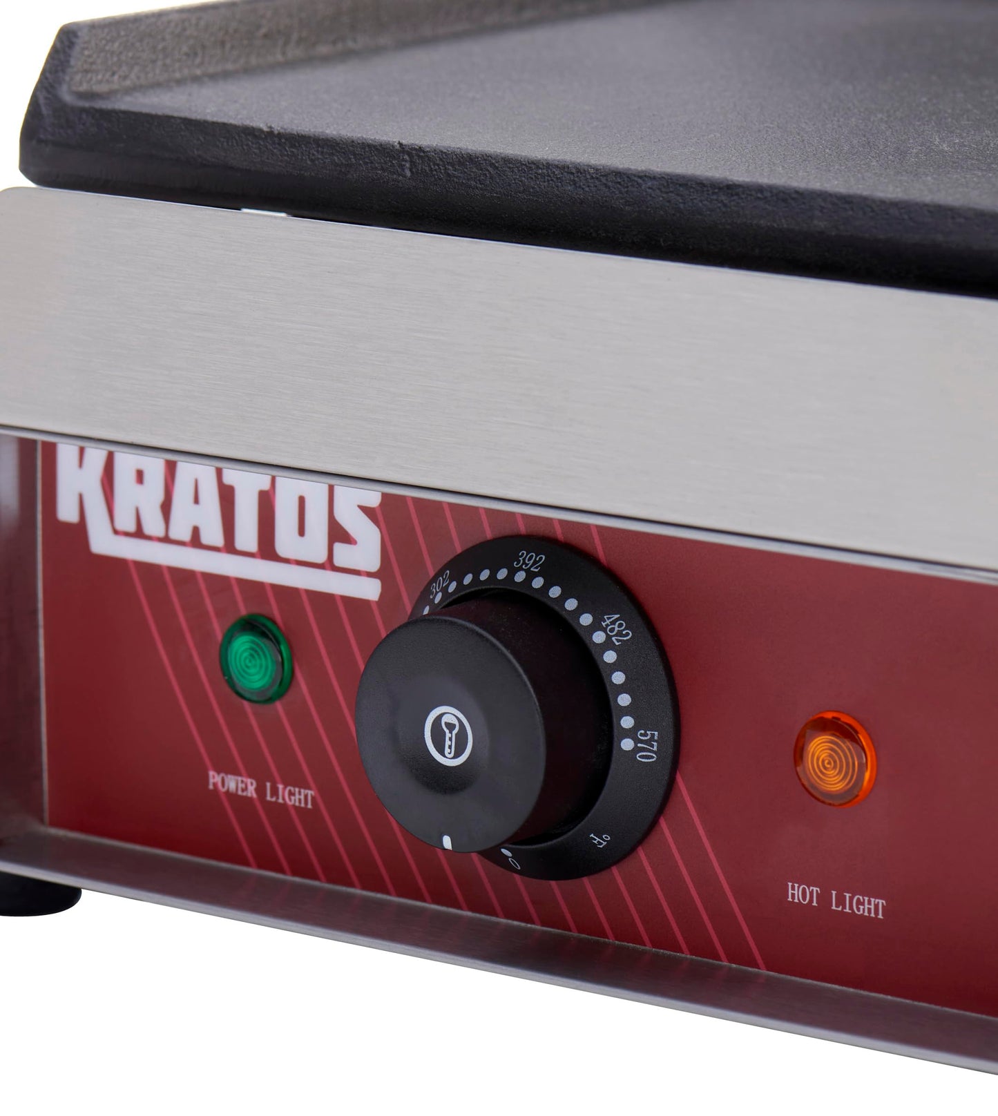 Kratos Commercial Electric Panini Sandwich Grill with Smooth Plates, 9" x 9" Cooking Surface, Commercial Countertop Panini Press, 120V, 1750W (29Y-018)