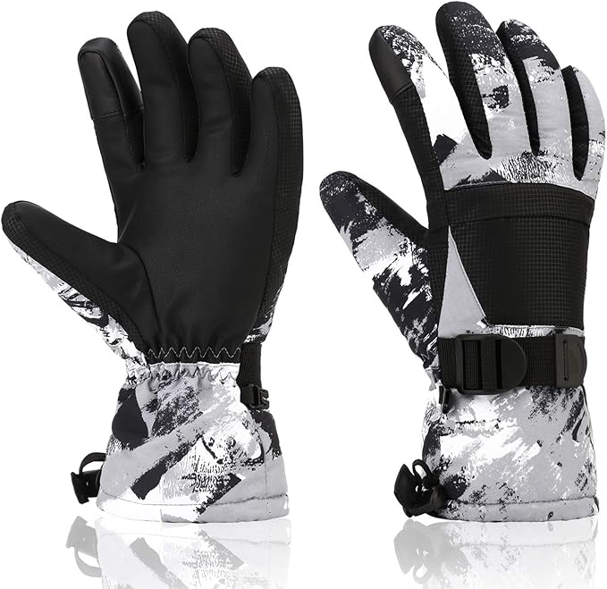 Yidomto Ski Gloves for Men Women Kids - Waterproof Thermal Winter Snow Gloves, Touchscreen Compatible for Skiing, Snowboar...