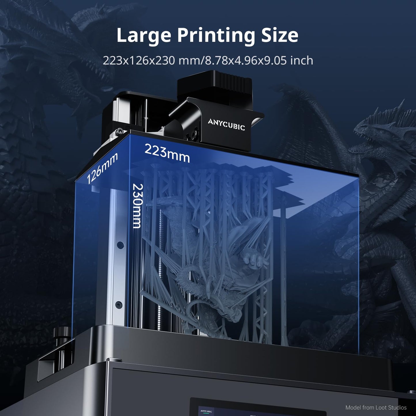 ANYCUBIC Photon Mono M7 Resin 3D Printer, 10.1 inch 14K HD Screen with COB LighTurbo 3.0 System, 150mm/h Fast Printing, Intelligent 3D Resin Printer, Build Volume of 8.77''x4.96''x9.05''