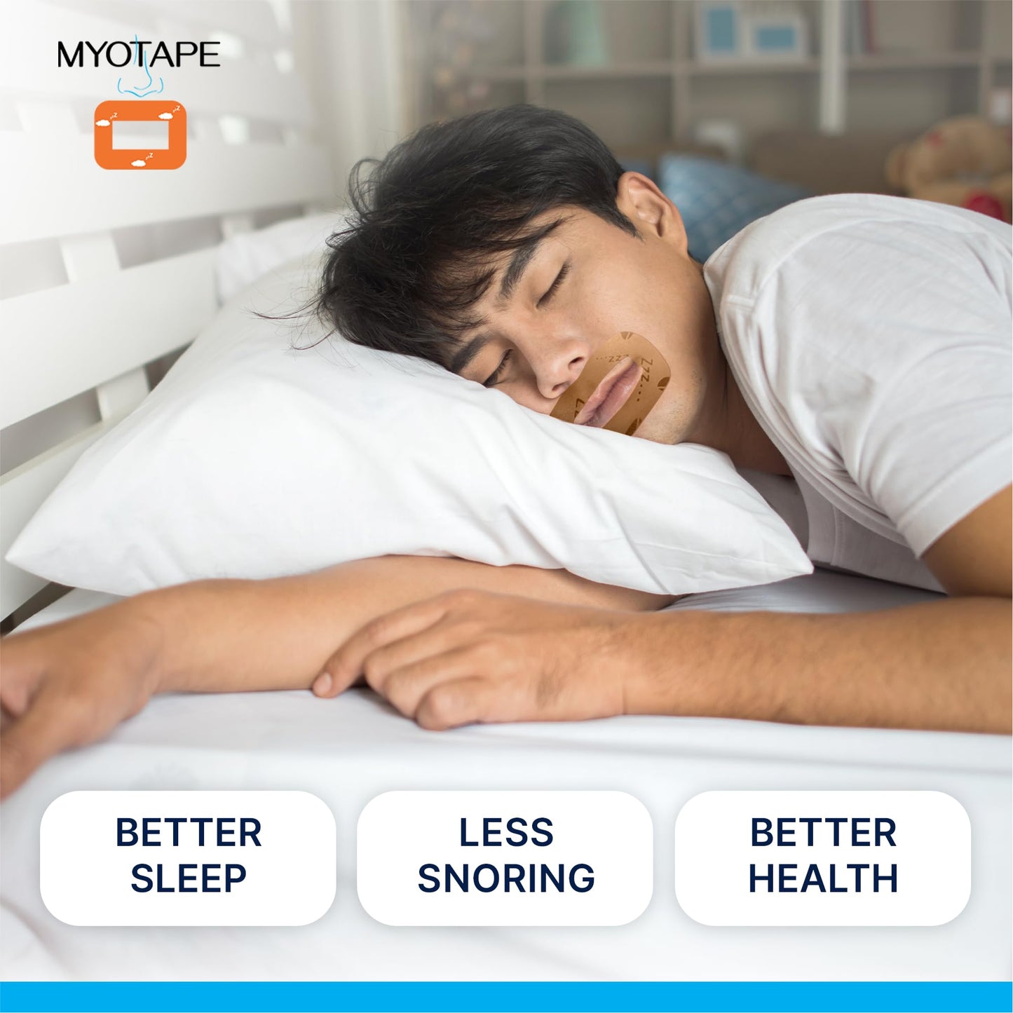 MyoTape - Sleep Tape for Teenagers & Petit Faces - 90 Nights - Reduces Snoring - Improves Sleep - Promote Nasal Breathing - Gentle On Skin