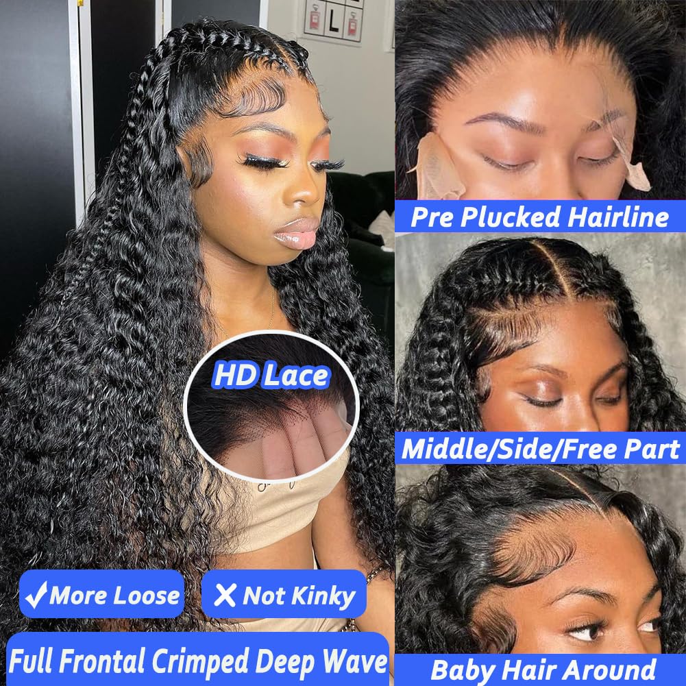 Simeider 18 Inch Burgundy Deep Wave Lace Front Wigs Human Hair 13x6 HD Frontal Human Hair Red Curly Lace Front Pre Plucked Burgu