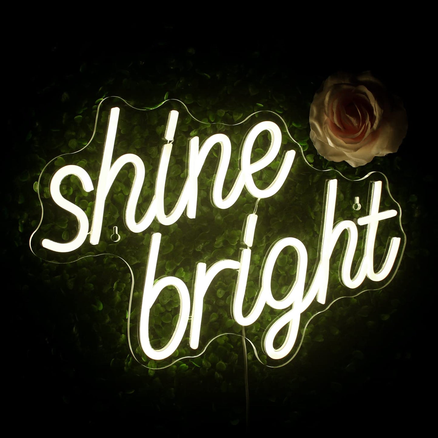 Looklight Neon Sign - Warm White LED Wall Decor, 11inx16.5in, Acrylic, Shine Bright Design for Home, Bedroom, Bar, Party