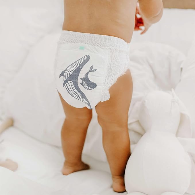 Parasol Clear+Dry Natural Disposable Diaper Pants, RashShield Protection and Active 360 Comfort Wrap, Hypoallergenic Training Diapers, Size 6 (4T-5T), 72 Count