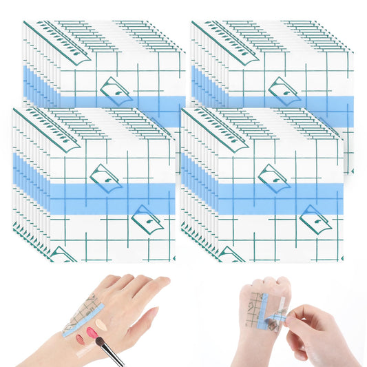 100 PCS Makeup Hand Palette Sticker, Single Use Makeup Mixing Palette Paper Make-up Artist Must Haves Disposable Cosmetic Tray A