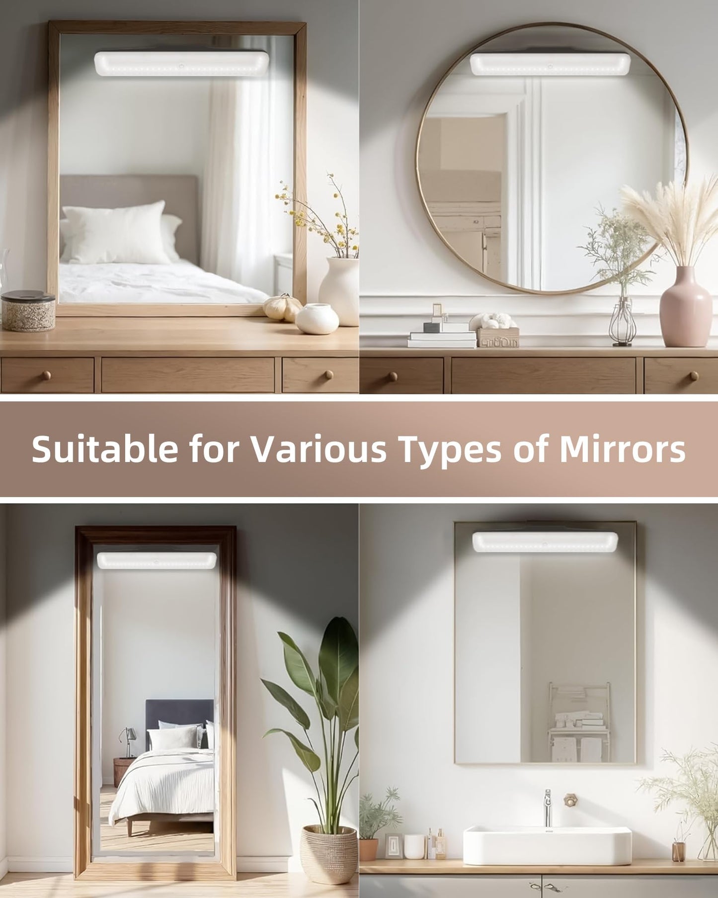 Ezvalo Wireless Makeup Light 2 Pack  Vanity Lights For Mirror Bathroom Mirror Light  Rechargeable  3 Color Temperatures  Stepless Dimming  Touch Control  Adjustable Angle  Black  Women S Gifts
