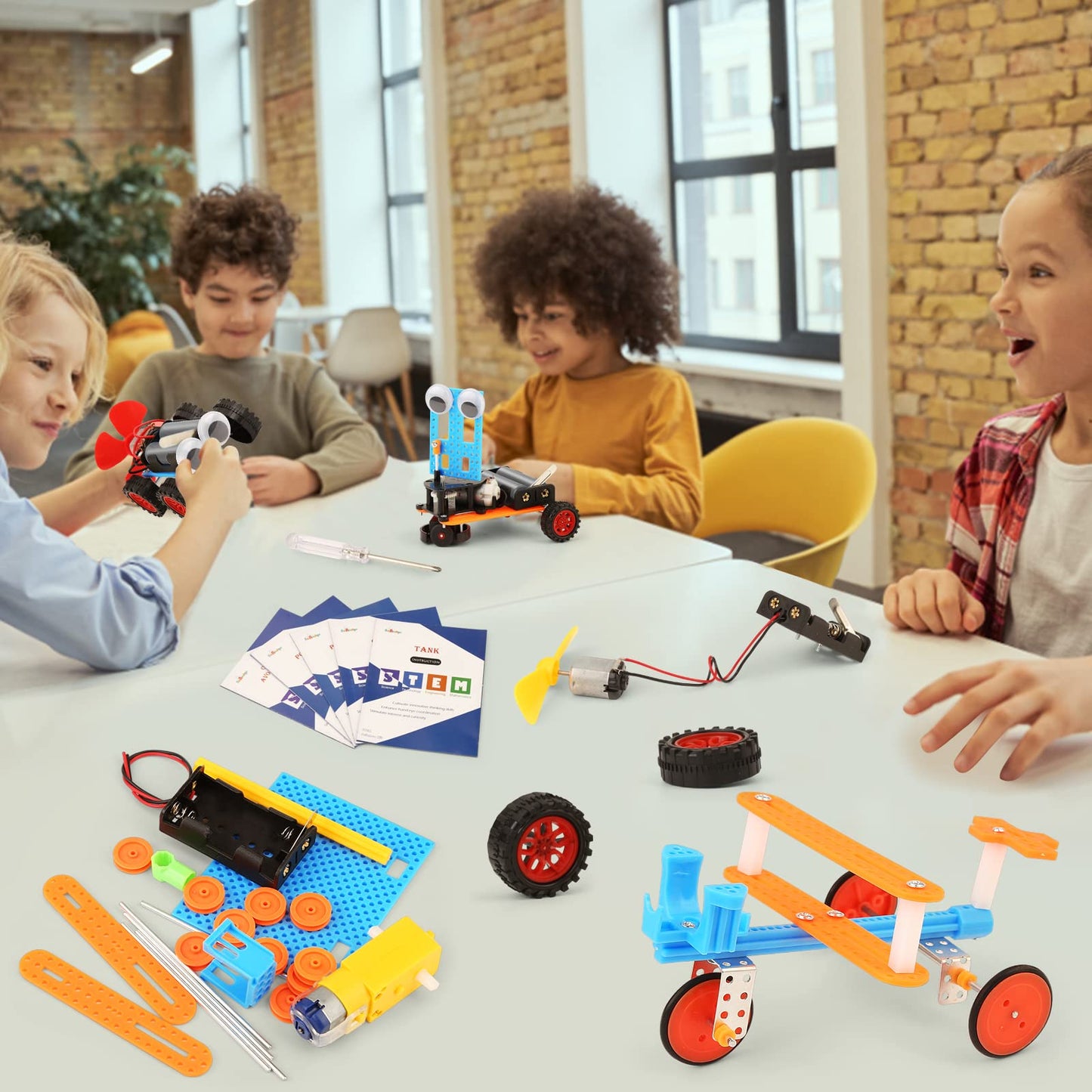 STEM Science Kits for Kids 5-7 8-12, Robotics Robot Building Car Kit STEM Toys for Boys Robots Craft 5-8 6-8, Science Activities Experiment Engineering Project Electronics 5 6 7 8 Year Old Boy Gifts