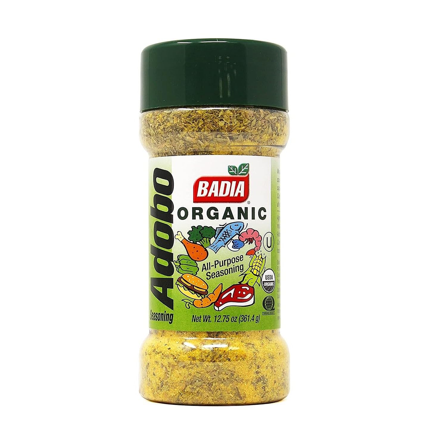 Badia Organic Adobo All-Purpose Seasoning  12.75 oz - Flavorful Blend for Cooking & Grilling - Certified Organic