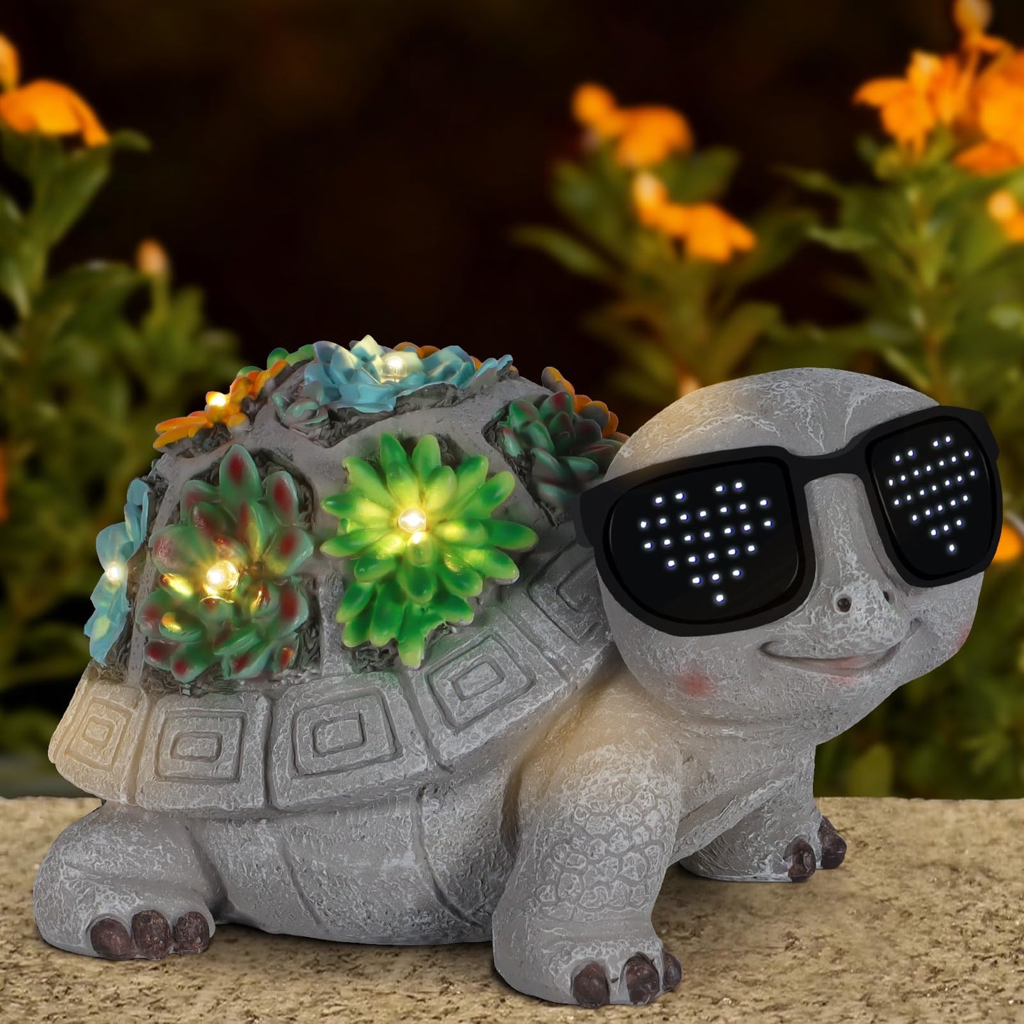 Pawatee Solar Garden Statues Turtle With Succulent And Led Lights Birthday Gifts For Women Mom Grandma Solar Outdoor Decor For Patio Backyard Yard Lawn Decoration-Unique