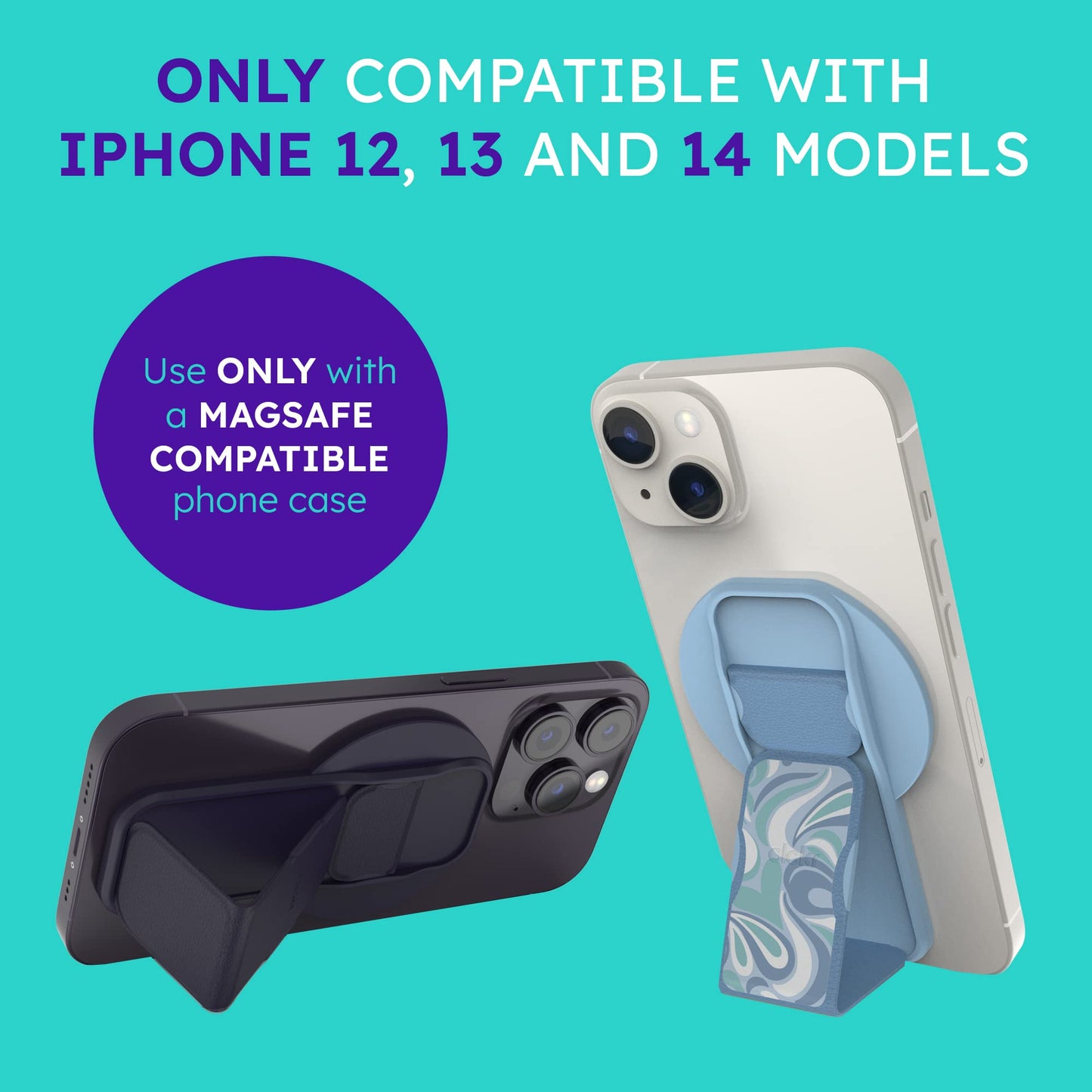 Clckr Finger Phone Grip & Stand For Magsafe, Phone Grip Loop Holder With Kickstand, Magnetic Phone Grip Holder, For Iphone 12/13