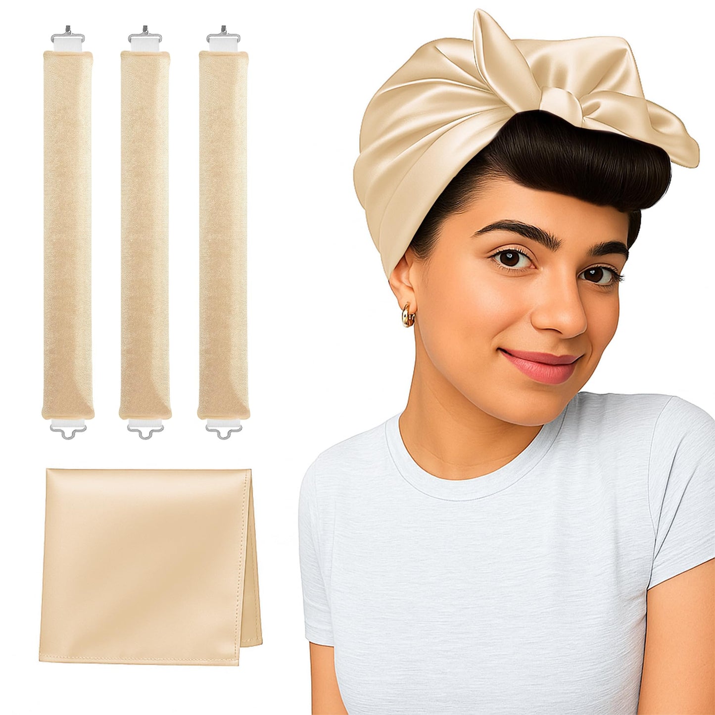 Overnight Blowout Rods | Heatless Curls Rollers Hair Curlers to Sleep In Foam Rolls Velvet Satin Long Short Curling Blow Out Loo
