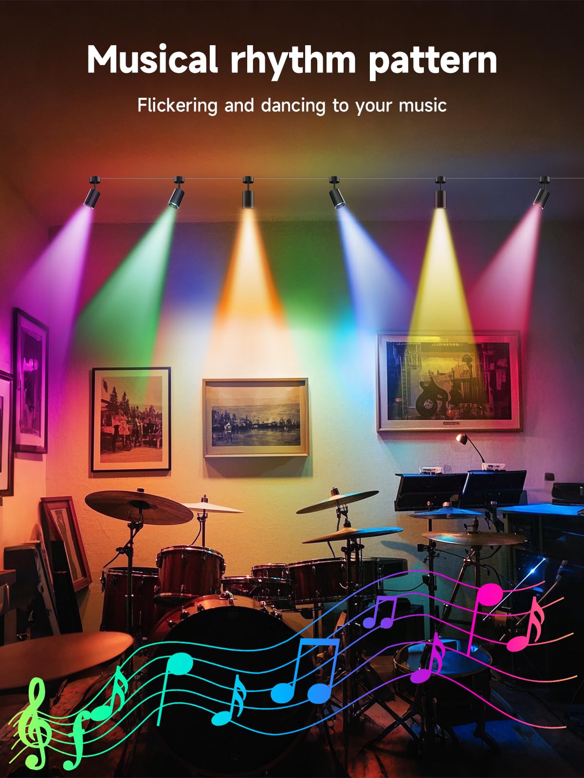 Tyute RGB LED Spotlights - Color Changing, Dimmable, App & Remote Control, Model SSG-402