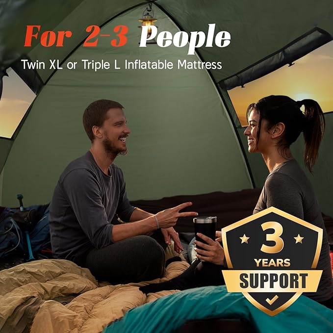 Tents for Camping 3-4 Person with Rainfly, Camping Tents 100% Waterproof Windproof, Not Crowded for 2 Person Camping Tent, Outdoor Dome Tent Easy Setup, Backpacking Tent for Adventure Backyard
