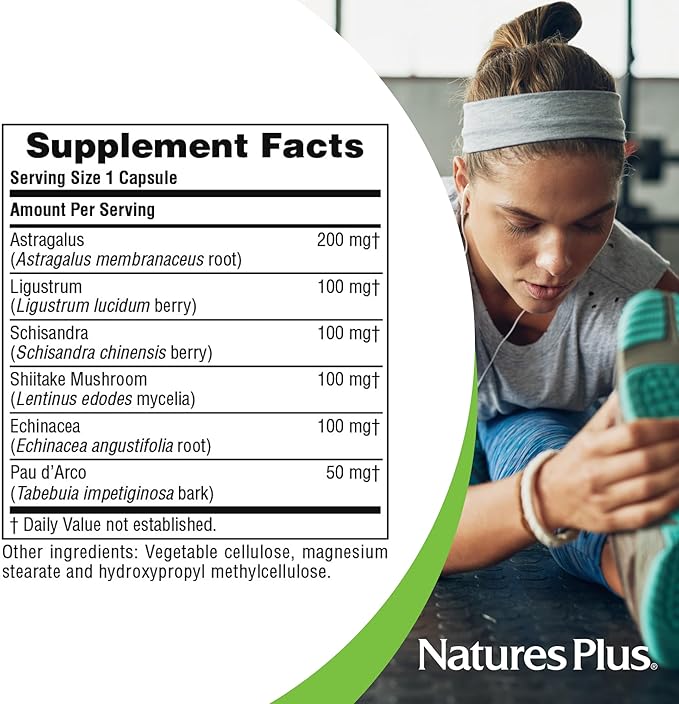 NaturesPlus Immune Action - 120 Capsules - Vegan, Gluten Free - 120 Servings
