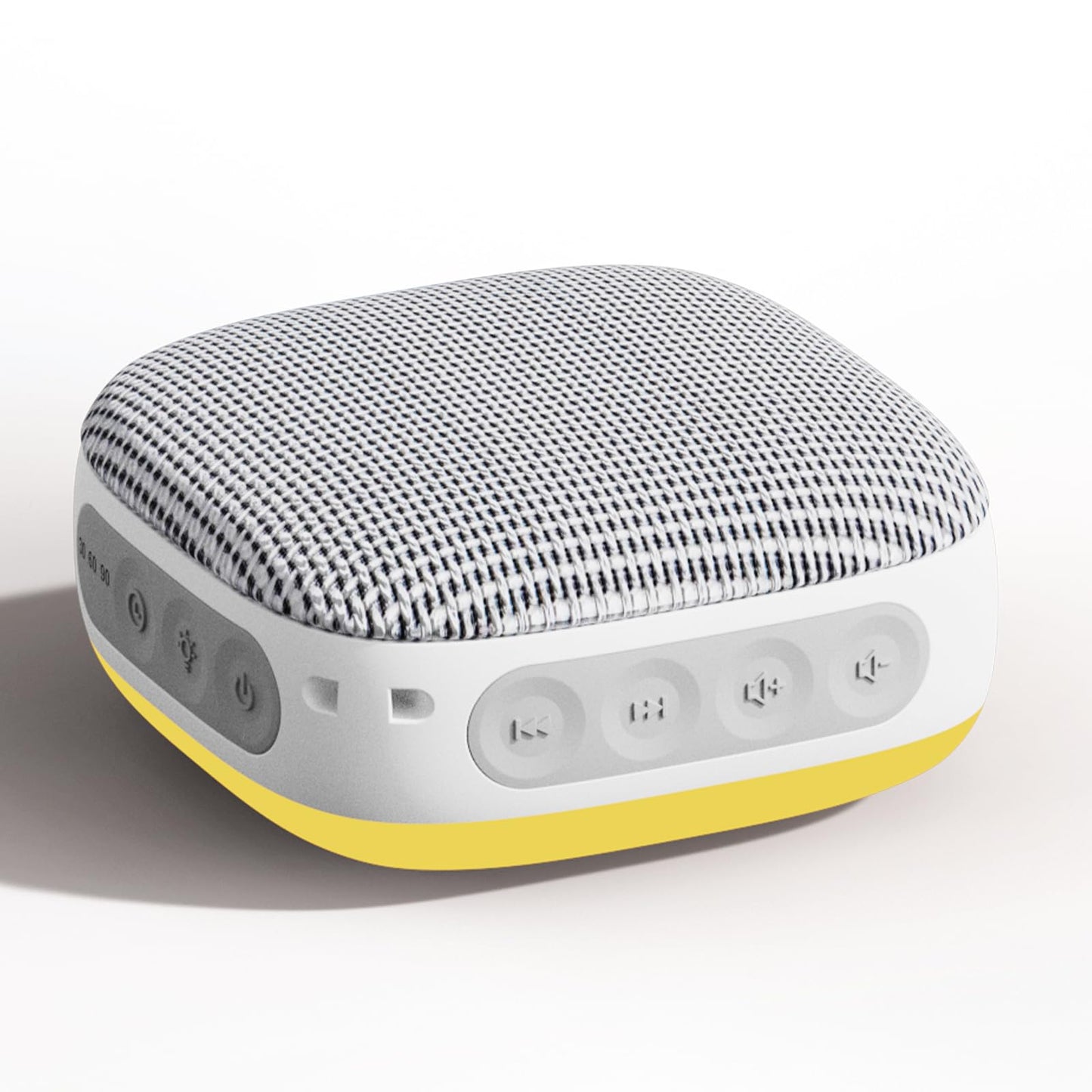 White Noise Sound Machine for Sleeping Adults – with Amber Breathing Night Light, Headphone Jack, 20 Non-Looping Sounds, 52-Hour Battery, Timer & Memory (White)