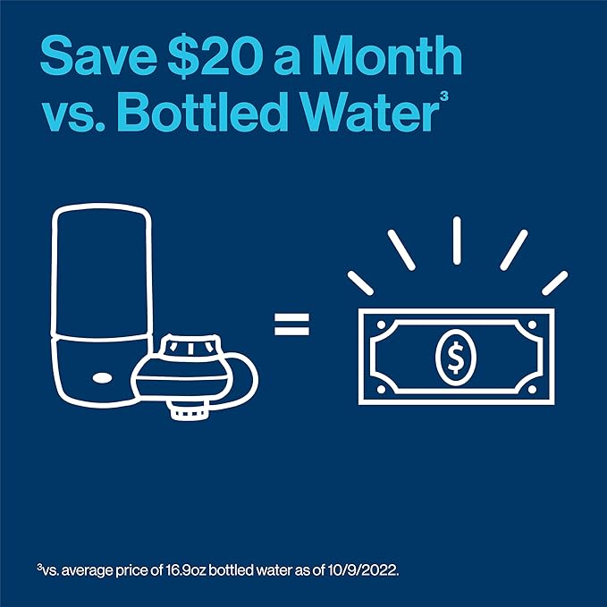 Brita Faucet Mount System Replacement Filter, Reduces 99% of Lead, Made Without BPA, Chrome, 3 Count