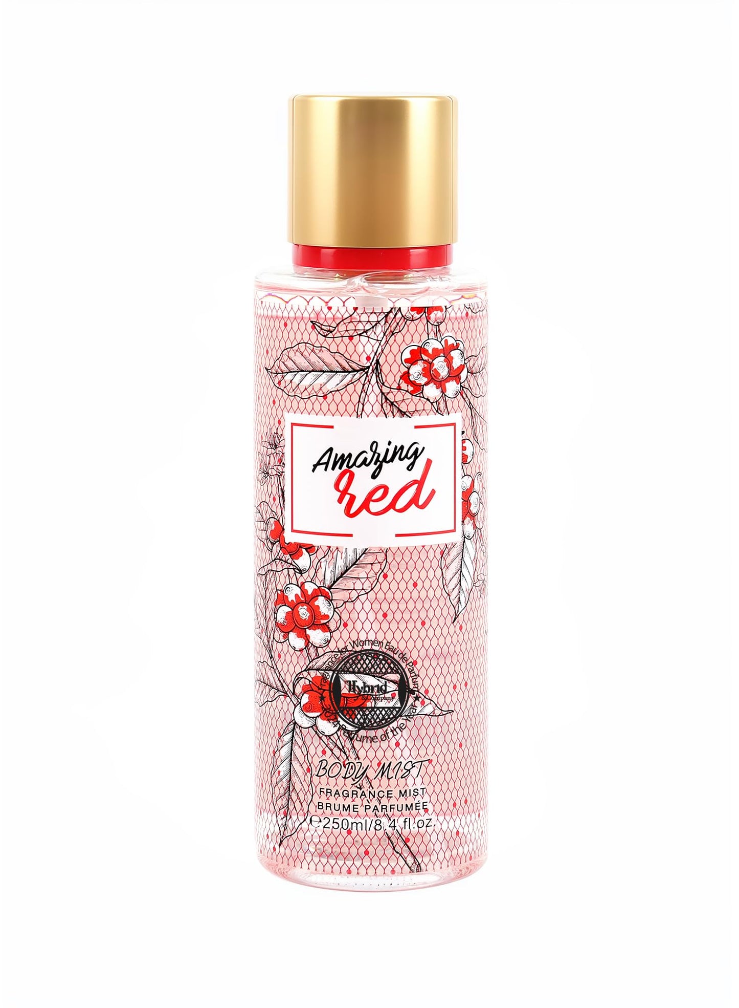 Hybrid & Company Women Amazing Red Body Fragrance Mist Brume Parfumee 250Ml