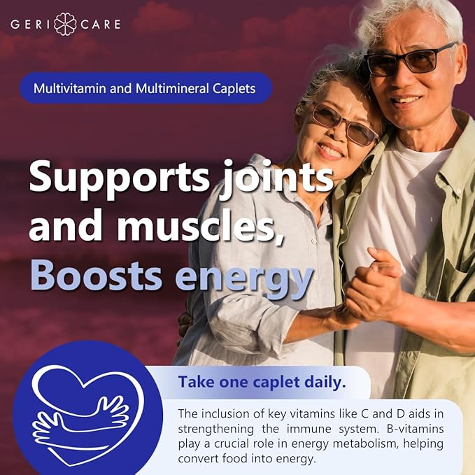 GeriCare Thera High Potency Multivitamin with Mineral Caplets, Nutritional Supplement, 1000 Count (Pack of 1)
