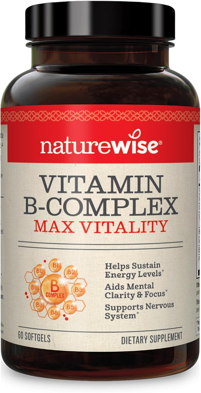 NatureWise Vitamin D3 5000iu + Vitamin B Complex for Cellular Energy, Healthy Bones and Teeth, Muscle Function, Immune and Nervous System Support - 30 + 60 Count