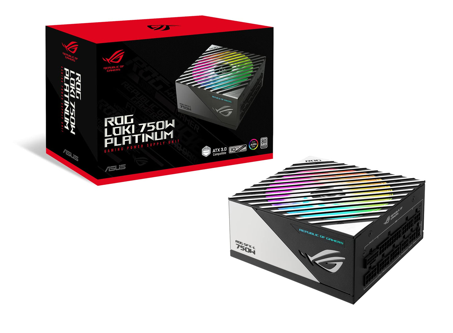 Asus Rog Loki Sfx-L 750W Platinum (Fully Modular Power Supply, 80+ Platinum, Lambda A Certified, 120Mm Pwm Argb Fan, Aura Sync,