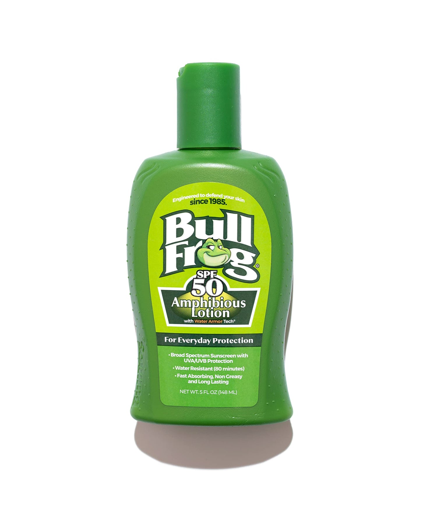 Bullfrog Sunscreen Amphibious Lotion SPF 50 | Oxybenzone & Octinoxate Free | Broad Spectrum Moisturizing UVA/UVB, 5oz
