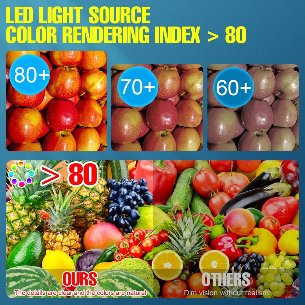 800W Equivalent E26 Led Corn Light Bulb 500Leds 12350Lumen 6000K Daylight Super Bright E39 Mogul Base Lamp Bulbs 100-277V Outdoor Indoor Garage Warehouse Factory Large Area Commercial Lighting