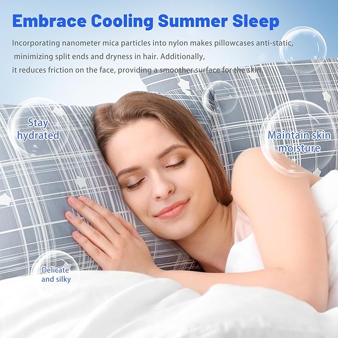 Cooling Body Pillow Case for Hot Sleepers - Floral Body Pillow Cover Cooling Double Side Arc-Chill Q-Max>0.5 Cooling Fiber - Breathable Cooling Body Pillow Cover with Zipper (20" x 54")