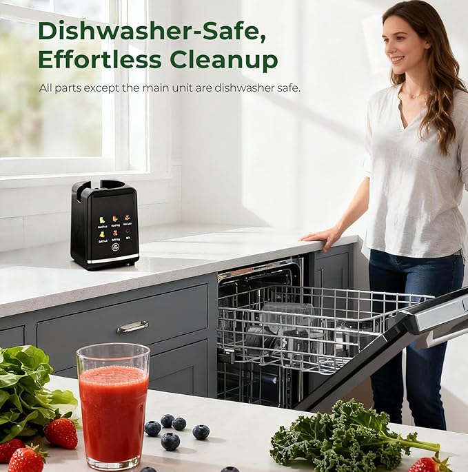 Cold Press Juicer Machine, 4.4" Wide Feed Chute, Slow Masticating Juicer for Whole Vegetables & Fruits, Easy to Clean & Assemble, Dishwasher Safe, High Juice Yield, Digital Color Control Panel
