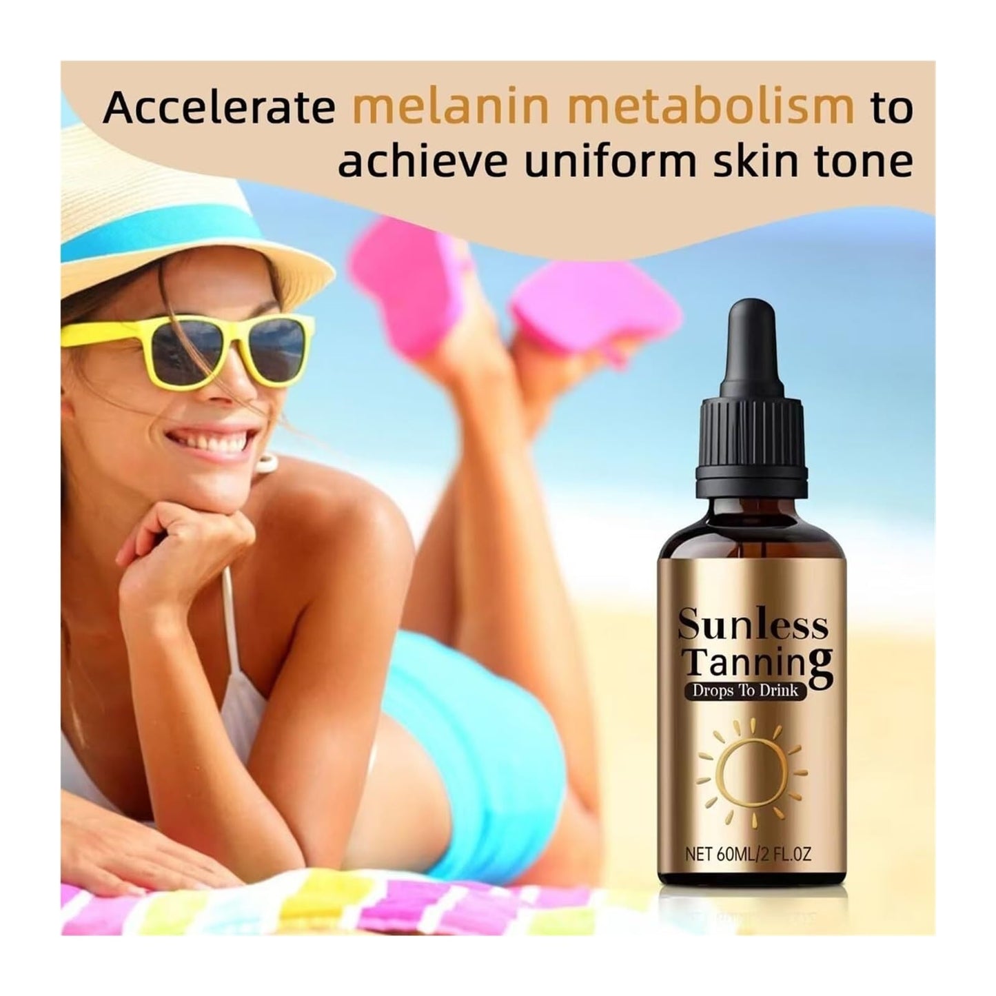 Tanning Drops Drink Drinkable Tanning Drops For Body(1PCS)