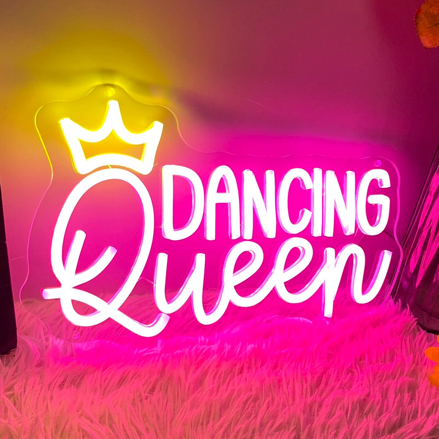 Dancing Queen Neon Sign LetS Dance Dimmable Led Signs For Wall Decor Neon Lights For Dance Room Dancing Party Bar Club Birthday Party Decoration Gift For Girl Kid Lover 35Cm*21Cm