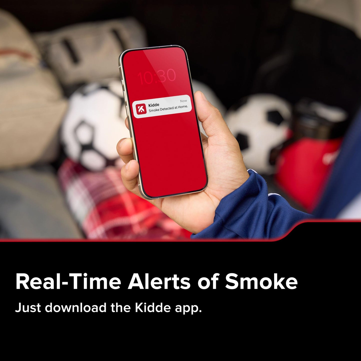 Kidde Hardwired Kidde App Enabled Smart Smoke Detector with AA Backup Battery, Interconnected Alarm