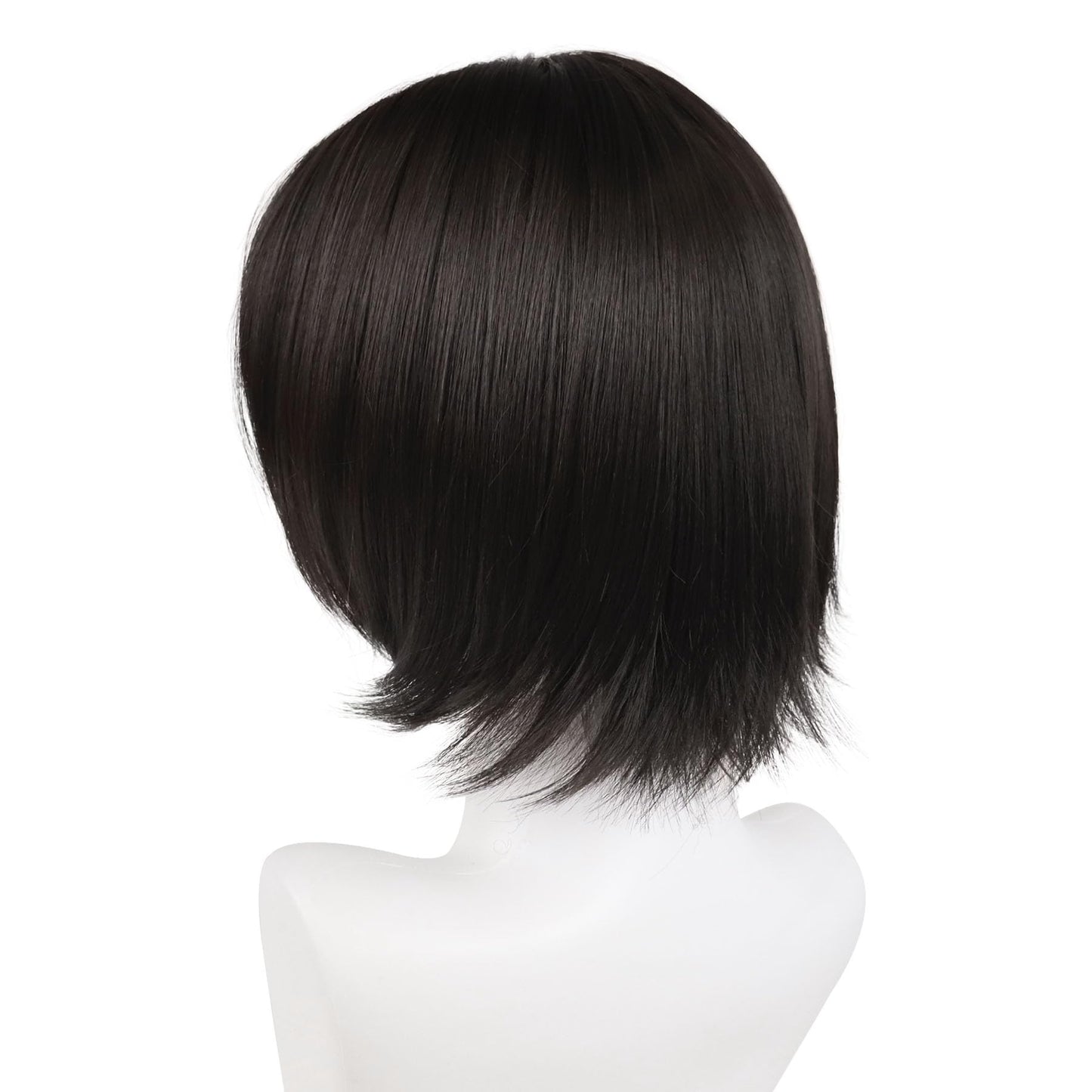 GNIMEGIL Dark Brown Wig Short Straight Hair Mavis Cosplay Wigs for Women Halloween Costume Heat Friendly Synthetic Fiber