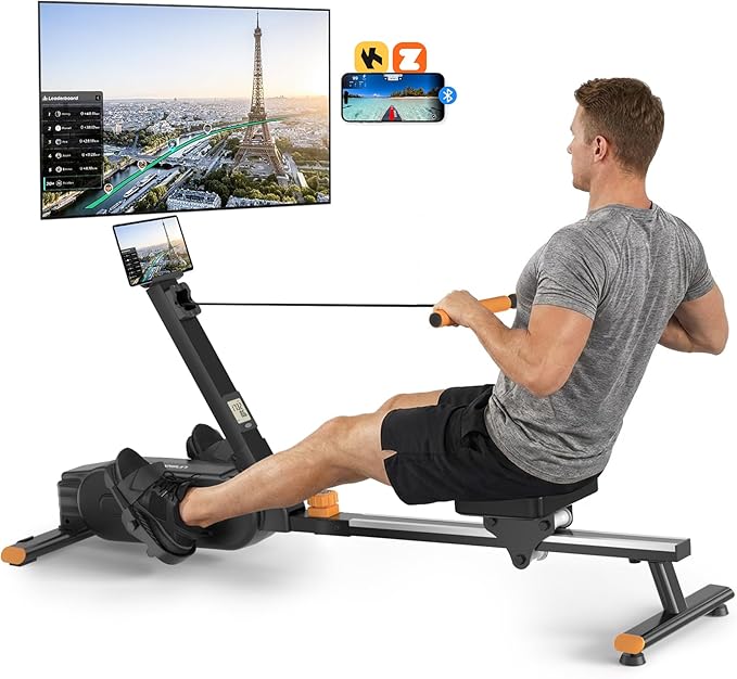 2026update Magnetic Rowing Machines for Home,Rower Machine with 16 Levels,Powerful Silent Magnetic Resistance,350lbs Weigh...