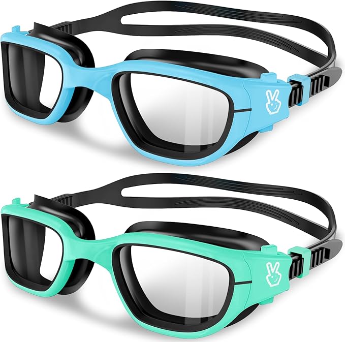 Vvinca Kids Swim Goggles, Swimming Goggles for Toddlers Kids 3-14 Anti-Fog UV Protection No Leak Pool Glasses for Boys Girls