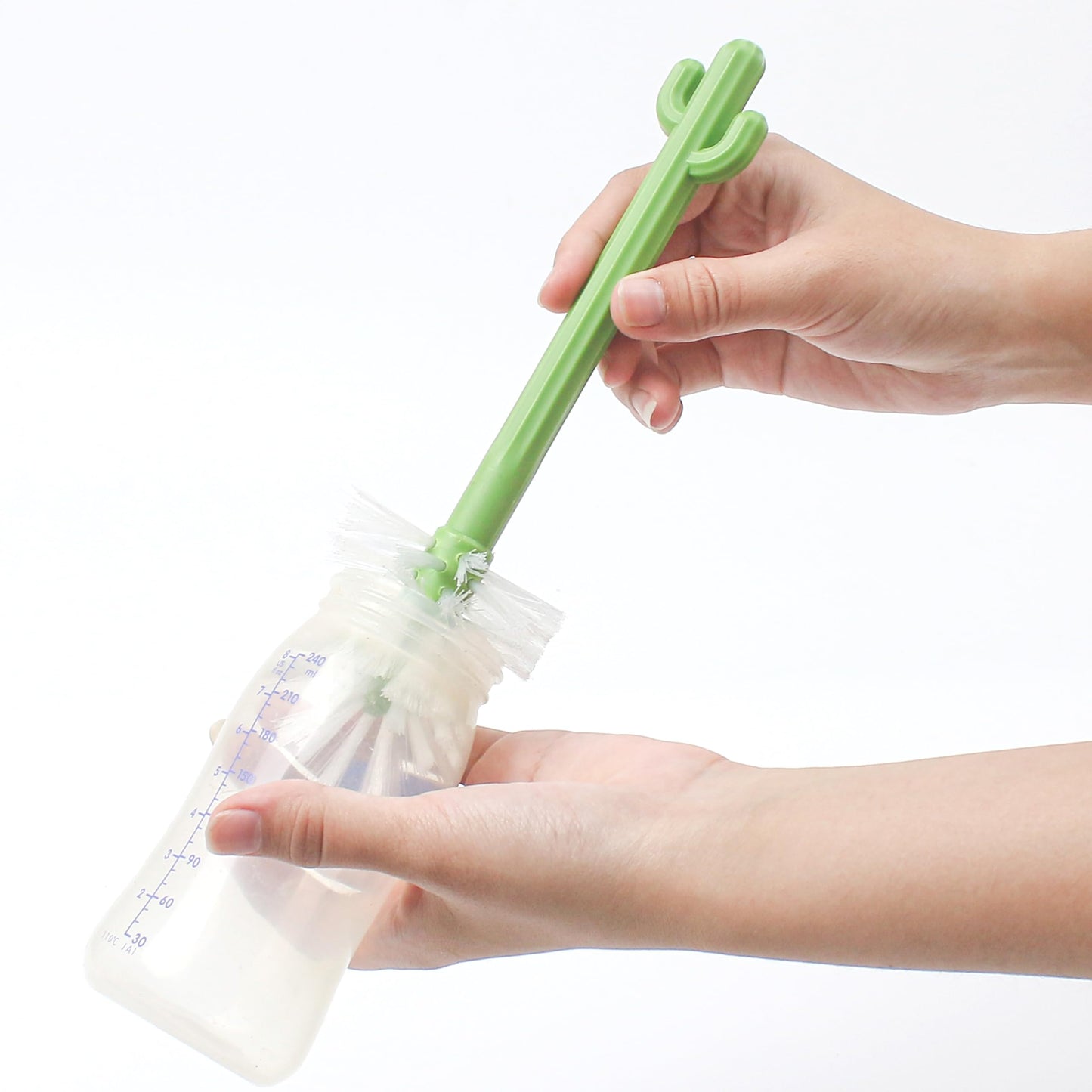 Cactus Bottle Brush Set, Full-Angle Straw Detail Brushes Cleaning Cleaner Washer Tool Kit with Stand Holder Multifunctional for Washing Baby Breast Pump Nipple Essentials Kitchen Decor Replacement