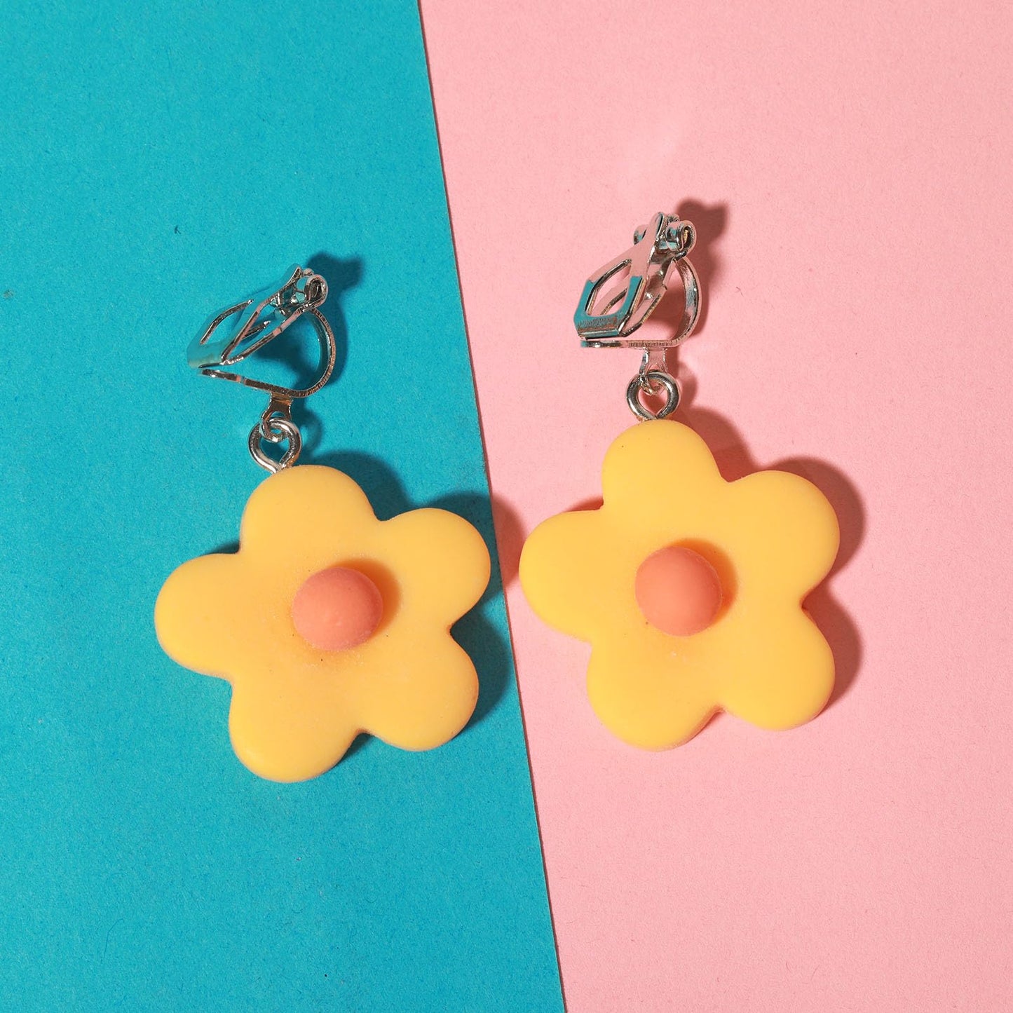 30 Pairs Clip On Earrings Cute Weird Funny Aesthetic Non Pierced Dangle Earrings Set for Women (Clip On V3)
