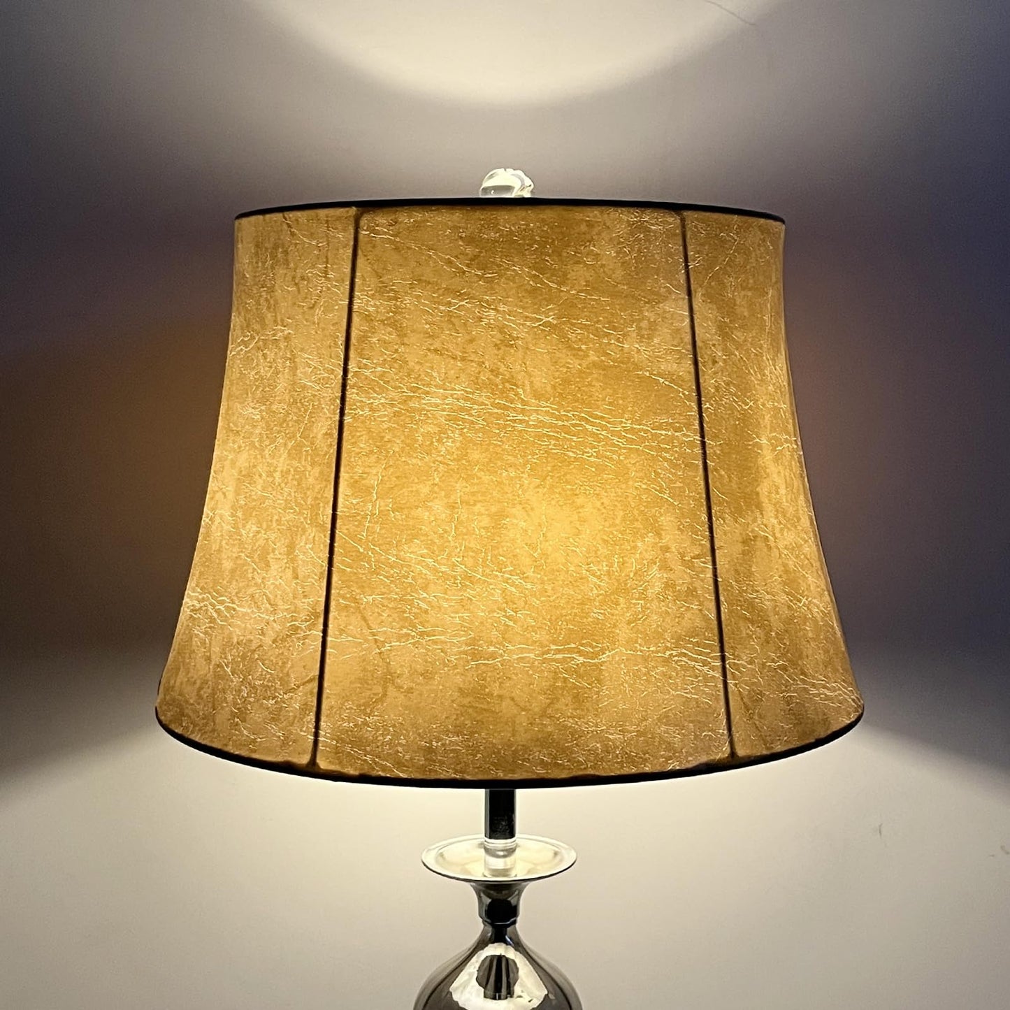 Tootoo Star Drum Lampshade, Leather, 12X16X11, Seaside Village, Spider Fitter For Table & Floor Lamps, Model 0203Ss