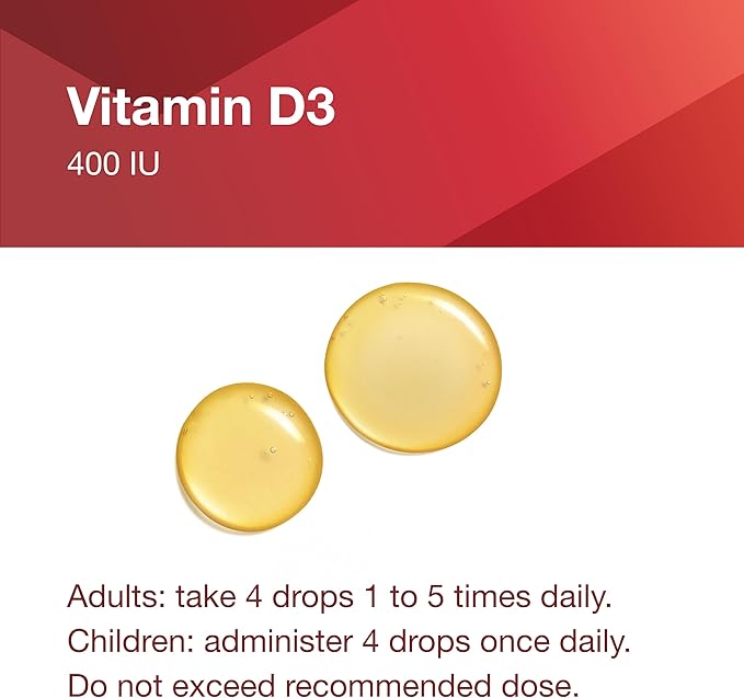 PROTOCOL FOR LIFE BALANCE - Liquid Vitamin D-3 - Supports Calcium Absorption, Bone and Dental Health, and Immune Function in Easy to Administer Drops - 2 Fl oz (60 mL)