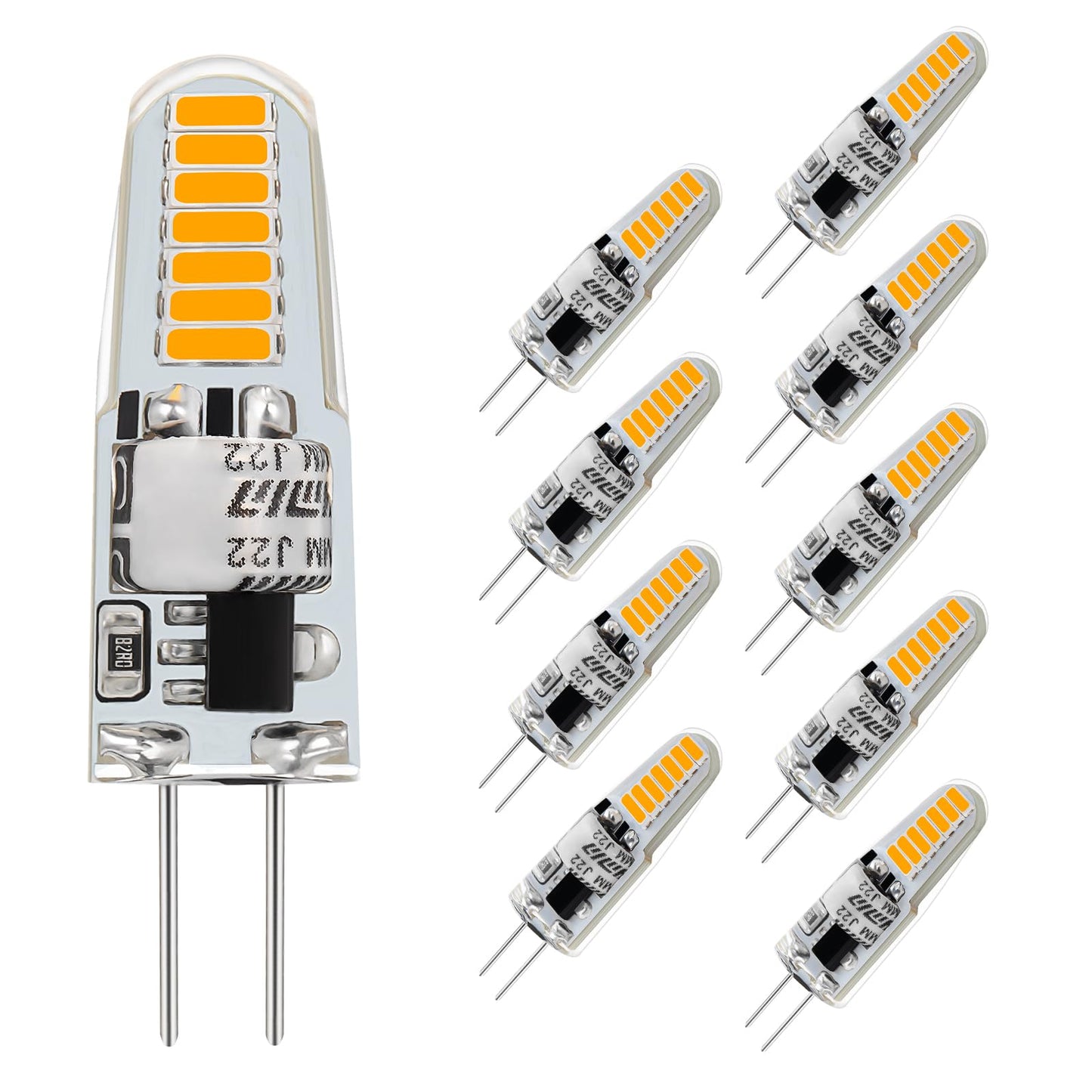Valucky G4 Led Bulb  Ac120V G4 Bi-Pin Light Bulbs  Warm White 3000K  110Lm 1.2W Equivalent To 10W-20W Halogen Lamps  Flicker Free  Non-Dimmable  For Home Lighting  Kitchen Hood  10 Pack
