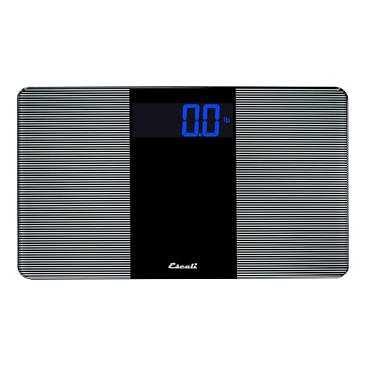 Escali Extra Wide Digital Bathroom Scale for Body Weight with Wide Platform for Natural Stance and Stability, High Capacit...