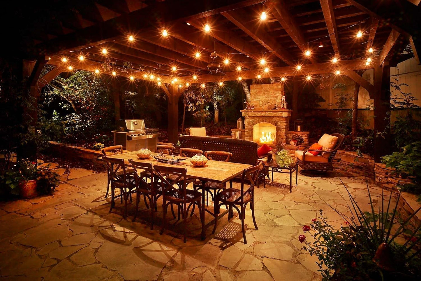 Lampat String Lights  Led 25Ft G40 Globe String Lights With Bulbs-Ul Listd For Indoor/Outdoor Commercial Decor (75 Ft)