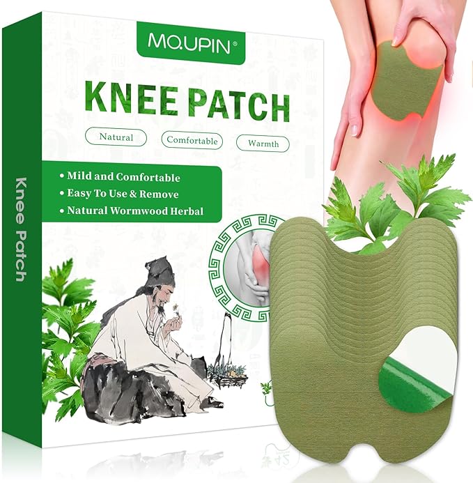 42Pcs Knee Patches，Warming Herbal Patches Wormwood Extract Sticker Heat Patches for Knee, Back, Neck, Shoulder